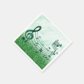 Serviette En Papier Stylish Treble Clef Notes musicales Parties scinti (Coin)