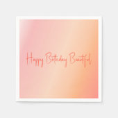 Serviette En Papier Stylo arc-en-ciel rose et bracelet (Devant)