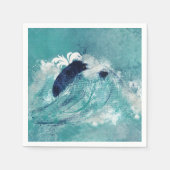 Serviette En Papier Sublimation d'onde | Eau marémotrice bleu-vert (Devant)