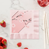 Serviette En Papier Subtle Spring Blossom - monogrammed (En situation)