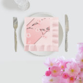Serviette En Papier Subtle Spring Blossom - monogrammed