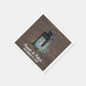 Serviette En Papier Succulent Pays Rustique Lanterne Mariage serviette (Coin)