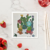Serviette En Papier Succulents à l'écran (En situation)