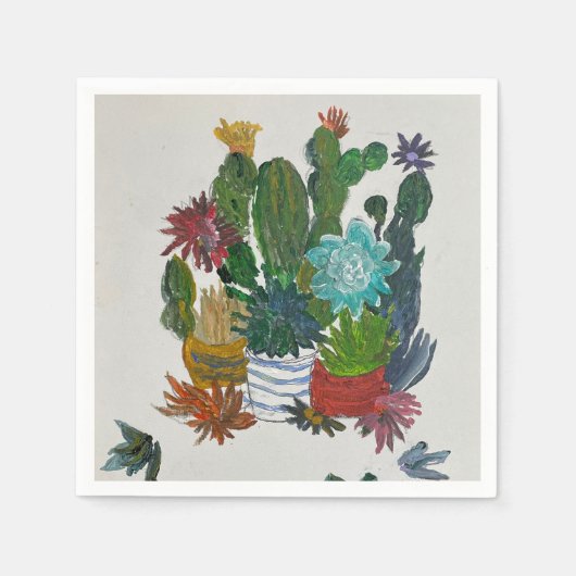 Serviette En Papier Succulents à l'écran (Devant)