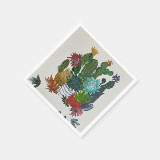 Serviette En Papier Succulents à l'écran (Coin)