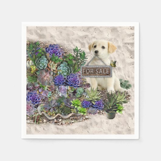 Serviette En Papier Succulents à vendre (Devant)