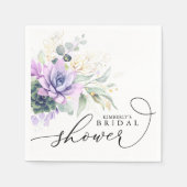 Serviette En Papier Succulents Verdure Élégante Mariée / Baby shower N (Devant)