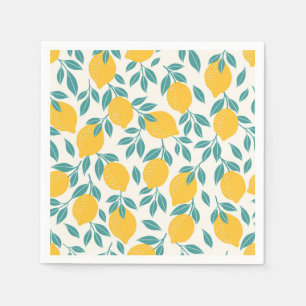 Serviette En Papier Sucré Branches de citron Motif