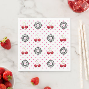 Serviette En Papier SUCRE COMME DES CHERRIES Motif Vintage rétro