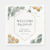 Serviette En Papier Sucré comme peut Baby shower Eucalyptus (Devant)