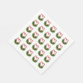 Serviette En Papier Sucre de canne de Noël Coeurs de fête de vacances (Coin)