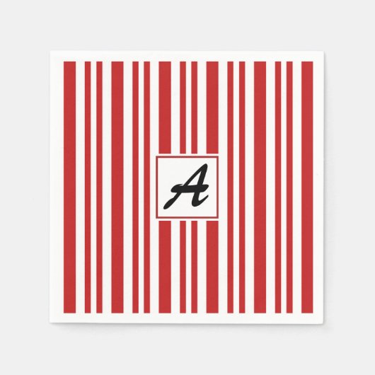 Serviette En Papier Sucre de canne de Noël Monogramme (Devant)