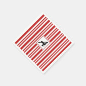 Serviette En Papier Sucre de canne de Noël Monogramme (Coin)