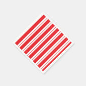 Serviette En Papier Sucre de canne de Noël Peppermenthe Stripes (Coin)