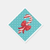 Serviette En Papier Sucre de canne Festif De Noël Avec Un Bow (Coin)