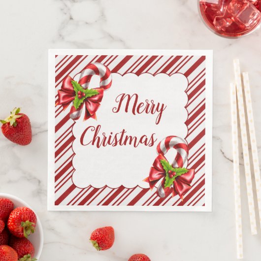 Serviette En Papier Sucre de canne Noël (En situation)