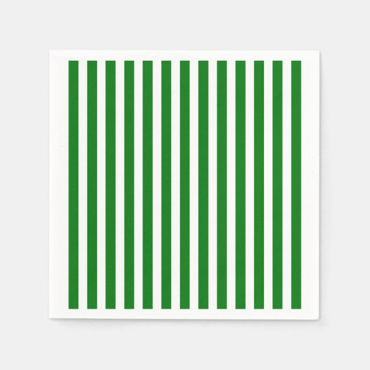 Serviette En Papier Sucre de canne rayures dans Noël Vert & Blanche Ne (Devant)
