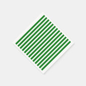Serviette En Papier Sucre de canne rayures dans Noël Vert & Blanche Ne (Coin)