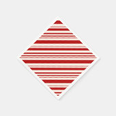 Serviette En Papier Sucre de canne rouge et blanc coupé (Coin)