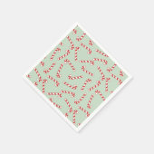 Serviette En Papier Sucre de canne rouge, vert et blanc Motif de Noël (Coin)