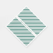 Serviette En Papier Sucre de canne Vacances de Noël Vert rayé (Coin)