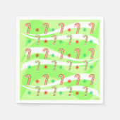 Serviette En Papier Sucres de canne de Noël modernes design (Devant)