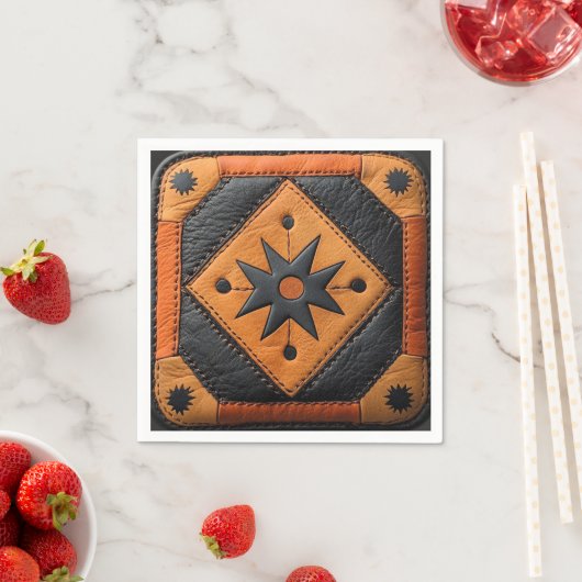 Serviette En Papier Sud-Ouest Beau Cuir de style champêtre (En situation)