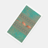 Serviette En Papier Sud-ouest Fun Javelina Famille Cuivre Turquoise (Coin)