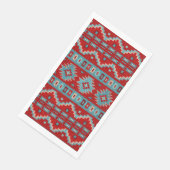 Serviette En Papier Sud-Ouest Mesas Turquoise & Rouge (Coin)