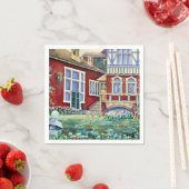 Serviette En Papier Suède, Paysage Traditionnel (En situation)