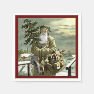 Serviette En Papier Suédois Père Noël de juillet de Dieu