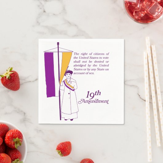 Serviette En Papier Suffrage féminin (En situation)