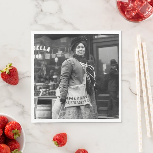 Serviette En Papier Suffragette américaine, 1910 (En situation)