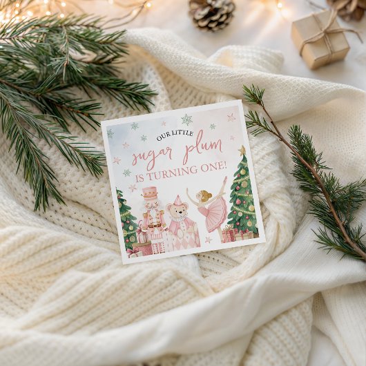 Serviette En Papier Sugar Plum Nutcracker Party Napkin