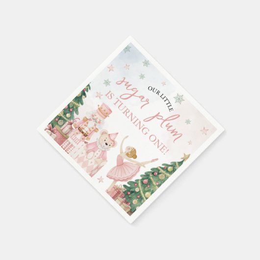 Serviette En Papier Sugar Plum Nutcracker Party Napkin (Coin)