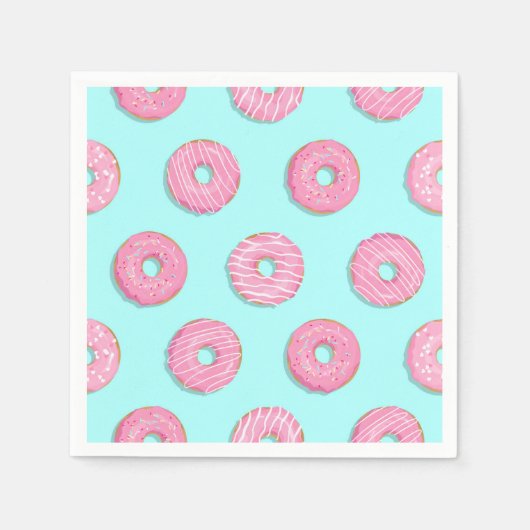 Serviette En Papier Sugar Sweet Pink Glazed Donuts (Devant)