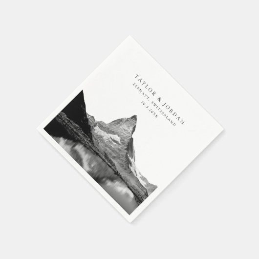 Serviette En Papier Suisse Mariage Custom Cocktail Napkins (Coin)