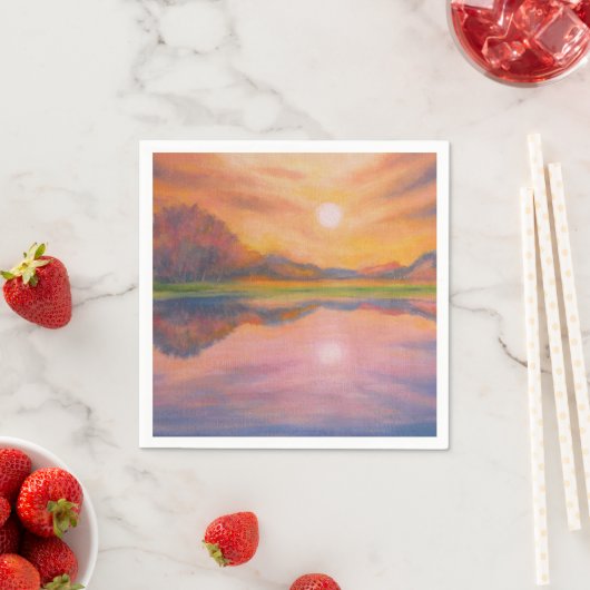 Serviette En Papier Suivez le soleil, suivez vos rêves (En situation)