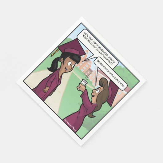 Serviette En Papier Summa Cum Latte Punny Graduation Party Napkins (Coin)
