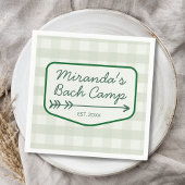 Serviette En Papier Summer Bach Camp En vichy Bachelorette Camping