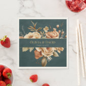 Serviette En Papier Summer Forest Witch Teal Wedding Napkins (En situation)