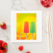 Serviette En Papier Summer Ice Pops Trio Bright Popsicles