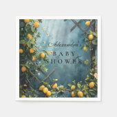 Serviette En Papier Summer Lemon Blossom Baby Shower (Devant)