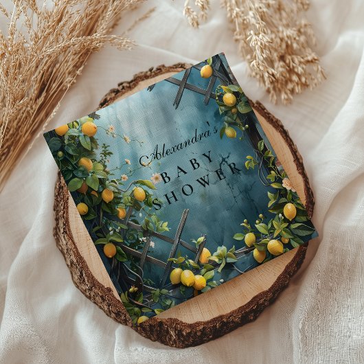 Serviette En Papier Summer Lemon Blossom Baby Shower