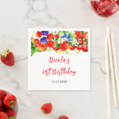 Serviette En Papier Summer Mixed Berries Birthday (En situation)