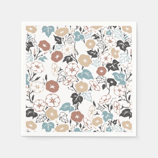 Serviette En Papier Summer Morning Glory Garden (Devant)