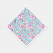 Serviette En Papier Summer Pool Party Unicorn (Coin)