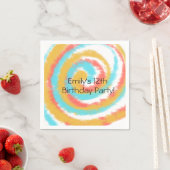 Serviette En Papier Summer Swirl Tie Dye fête d'anniversaire Abstraite (En situation)