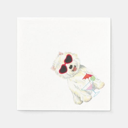 Serviette En Papier Summer Westie (Devant)