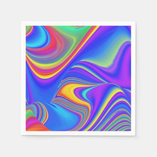 Serviette En Papier Summerfeel, Rainbowart 3D Abstrait (Devant)